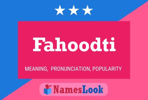 ملصق اسم Fahoodti