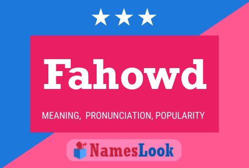 ملصق اسم Fahowd