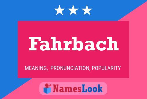 ملصق اسم Fahrbach