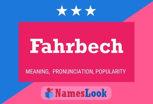 ملصق اسم Fahrbech