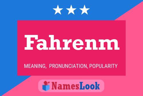 ملصق اسم Fahrenm