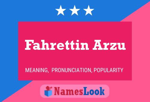 ملصق اسم Fahrettin Arzu