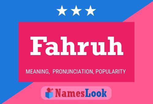 ملصق اسم Fahruh