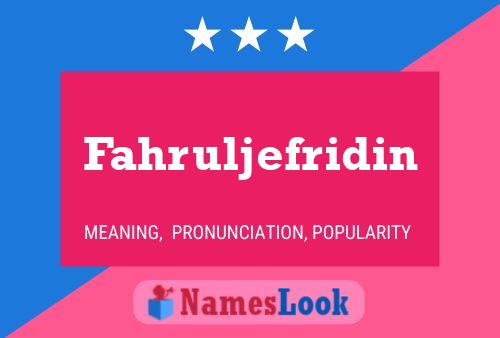 ملصق اسم Fahruljefridin