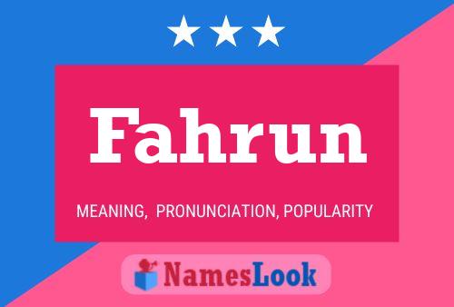 ملصق اسم Fahrun