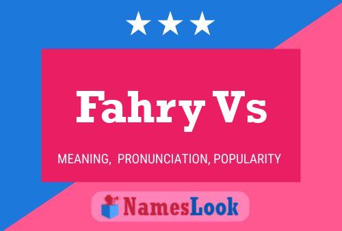 ملصق اسم Fahry Vs