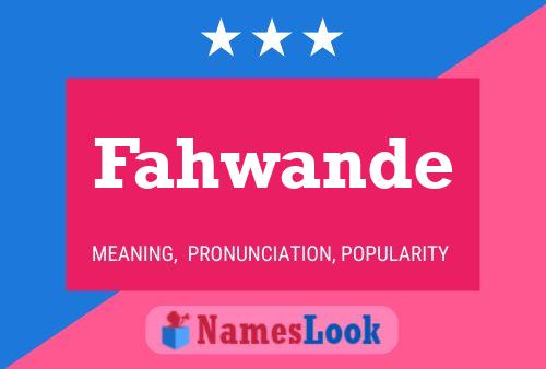 ملصق اسم Fahwande