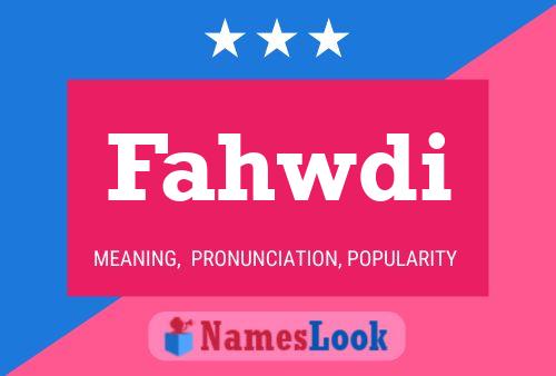 ملصق اسم Fahwdi