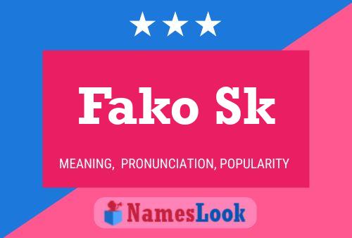 ملصق اسم Fako Sk