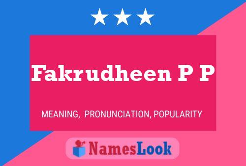 ملصق اسم Fakrudheen P P