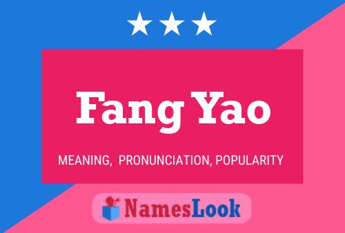 ملصق اسم Fang Yao