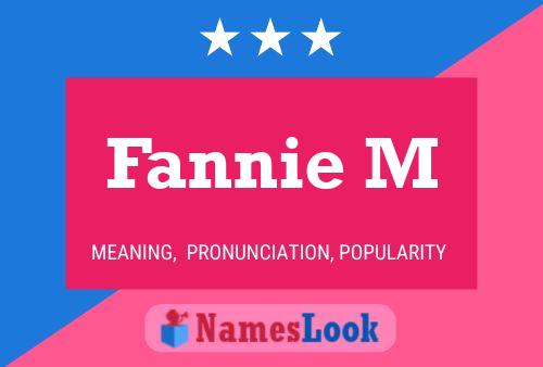 ملصق اسم Fannie M