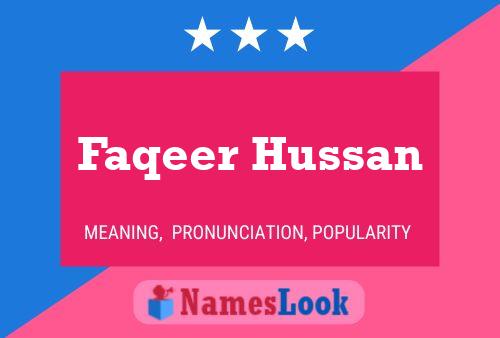 ملصق اسم Faqeer Hussan