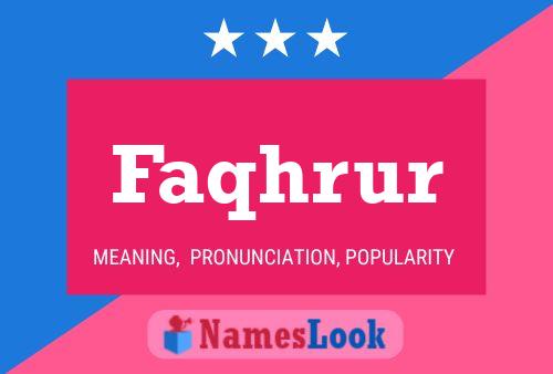 ملصق اسم Faqhrur