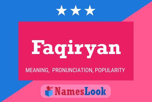 ملصق اسم Faqiryan