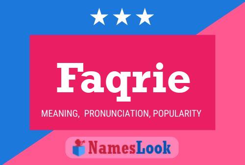 ملصق اسم Faqrie