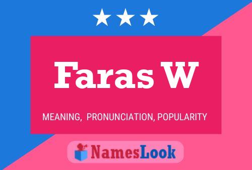 ملصق اسم Faras W