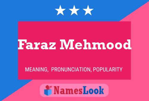 ملصق اسم Faraz Mehmood