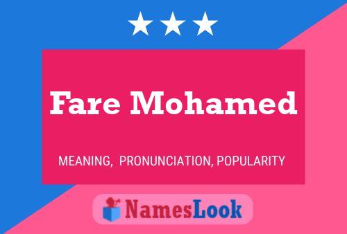 ملصق اسم Fare Mohamed