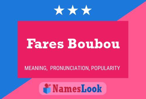 ملصق اسم Fares Boubou