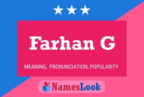 ملصق اسم Farhan G