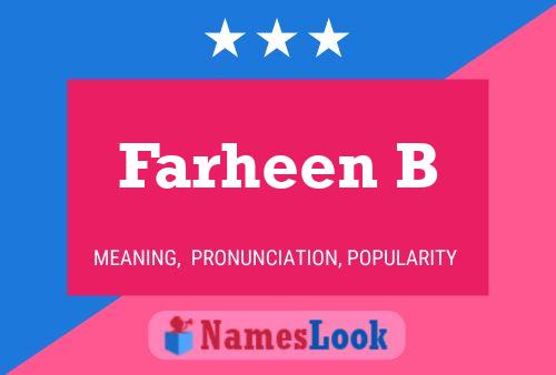 ملصق اسم Farheen B