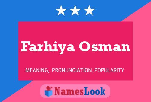 ملصق اسم Farhiya Osman