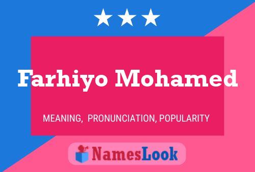 ملصق اسم Farhiyo Mohamed