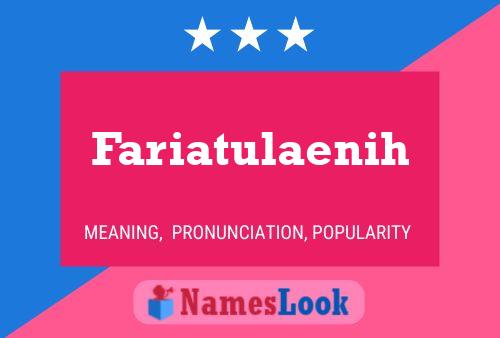 ملصق اسم Fariatulaenih