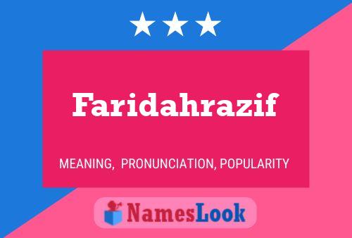 ملصق اسم Faridahrazif