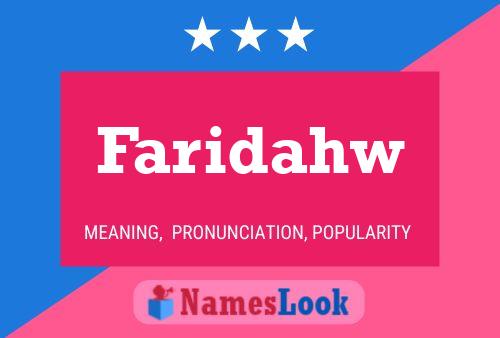 ملصق اسم Faridahw