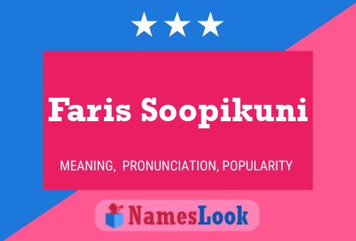 ملصق اسم Faris Soopikuni