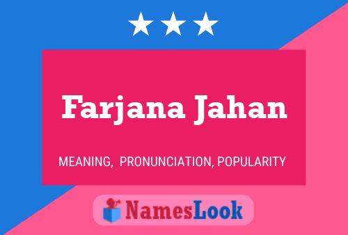 ملصق اسم Farjana Jahan