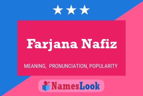 ملصق اسم Farjana Nafiz