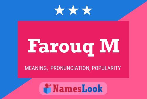 ملصق اسم Farouq M