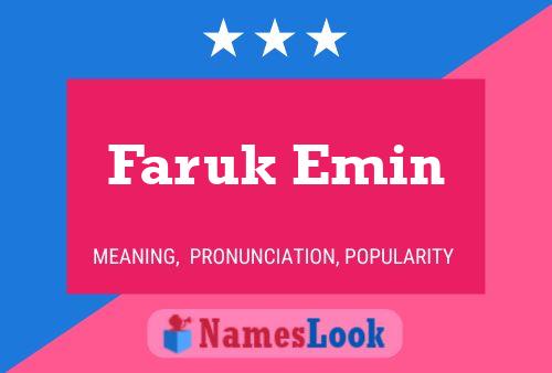 ملصق اسم Faruk Emin