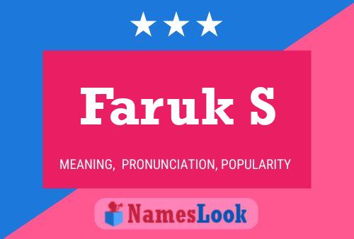 ملصق اسم Faruk S