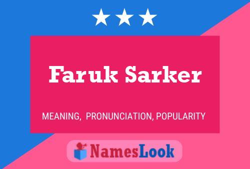 ملصق اسم Faruk Sarker