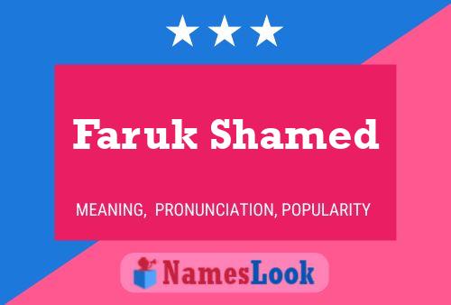 ملصق اسم Faruk Shamed