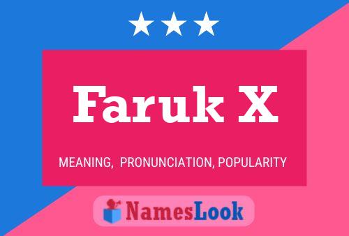 ملصق اسم Faruk X