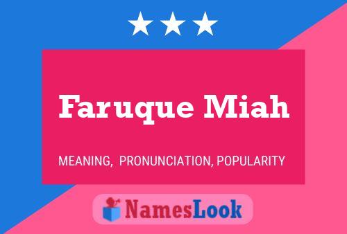 ملصق اسم Faruque Miah