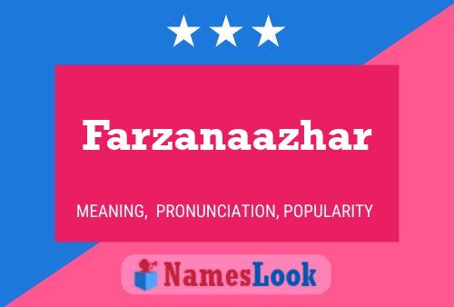 ملصق اسم Farzanaazhar