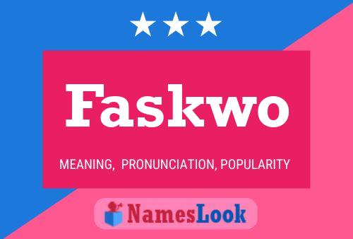 ملصق اسم Faskwo