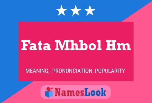 ملصق اسم Fata Mhbol Hm