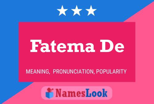 ملصق اسم Fatema De