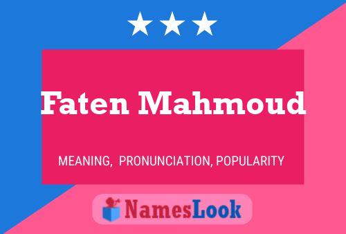 ملصق اسم Faten Mahmoud