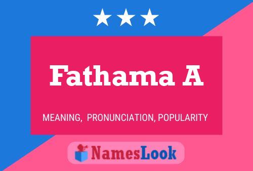 ملصق اسم Fathama A