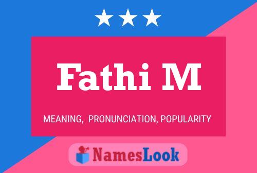 ملصق اسم Fathi M