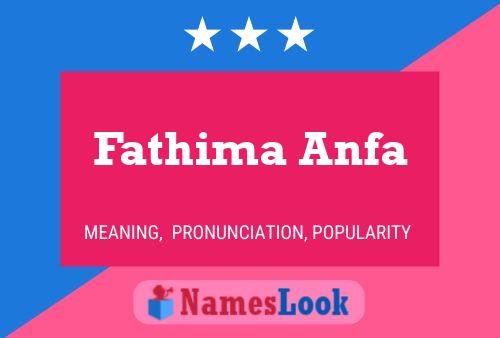 ملصق اسم Fathima Anfa