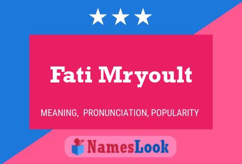 ملصق اسم Fati Mryoult